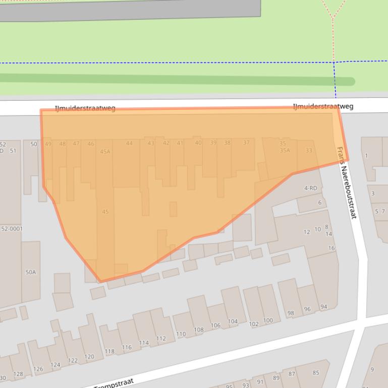 Kaart van postcodegebied 1971LC.