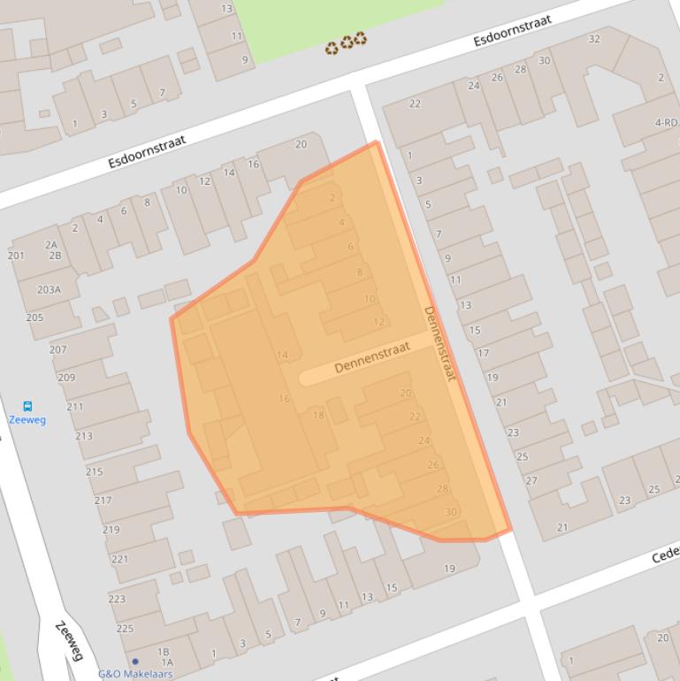 Kaart van postcodegebied 1971ME.