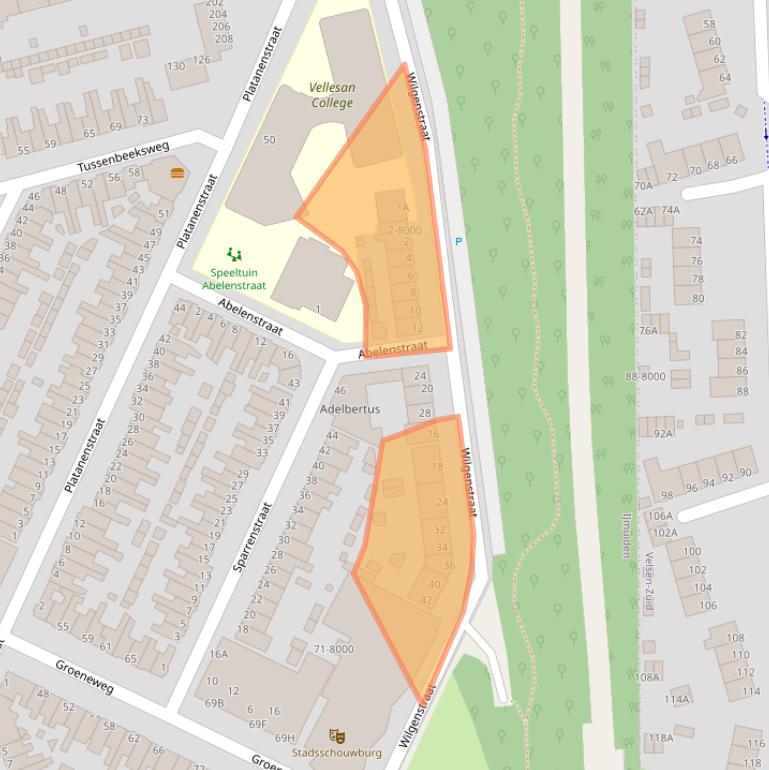 Kaart van postcodegebied 1971NM.