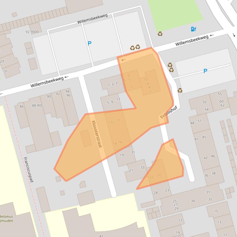 Kaart van postcodegebied 1971PA.