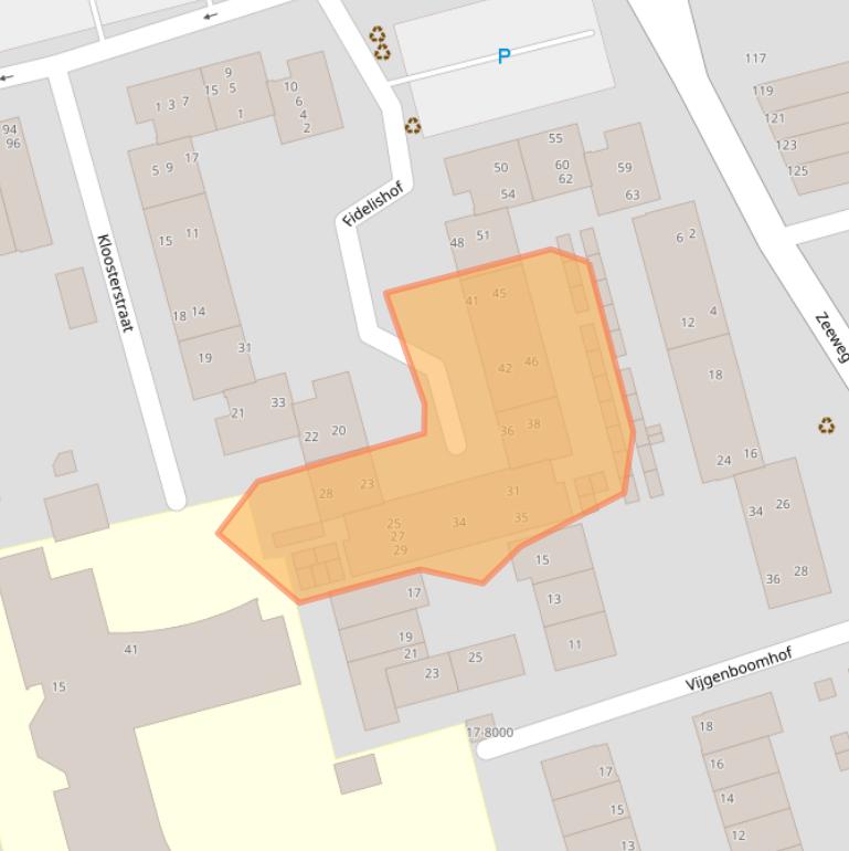 Kaart van postcodegebied 1971PB.