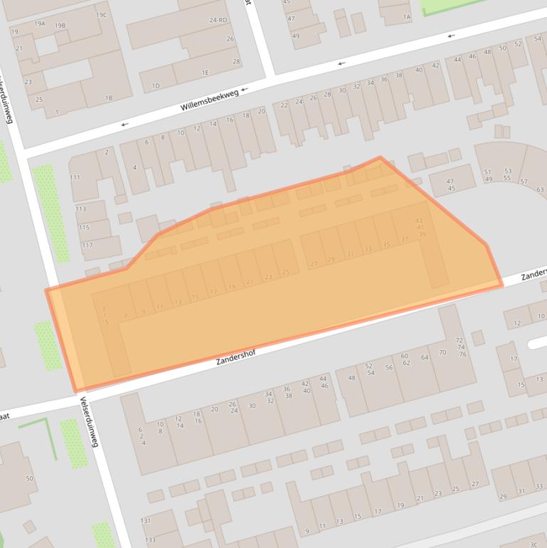 Kaart van postcodegebied 1971PG.