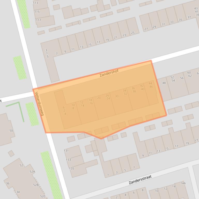 Kaart van postcodegebied 1971PJ.