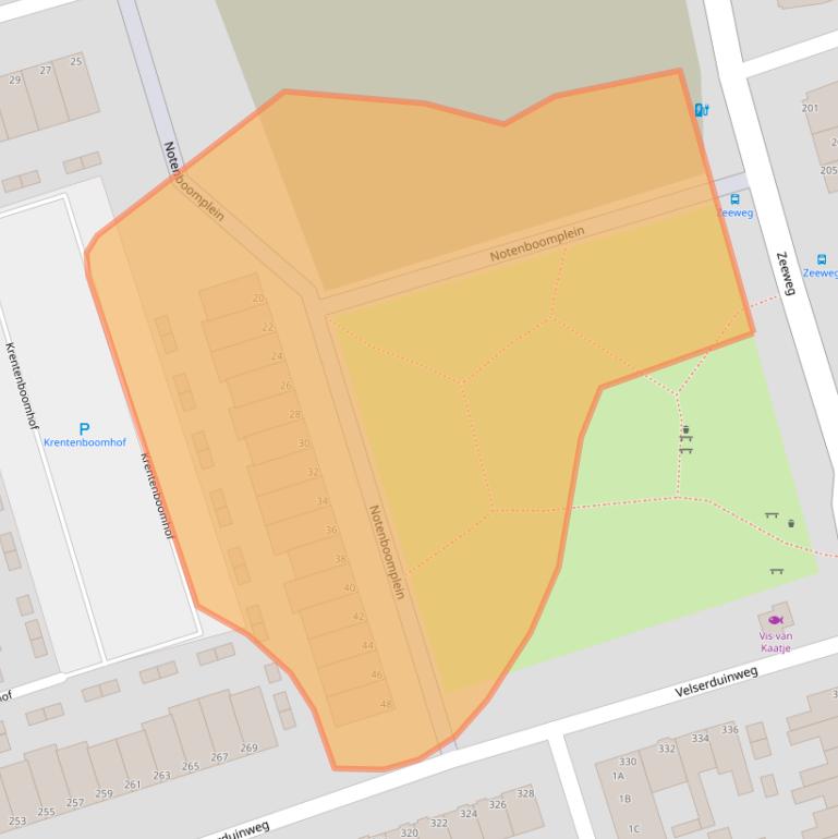 Kaart van postcodegebied 1971RC.