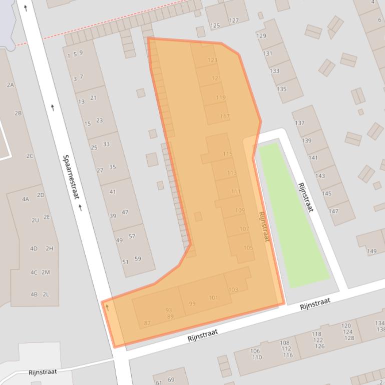 Kaart van postcodegebied 1971VC.