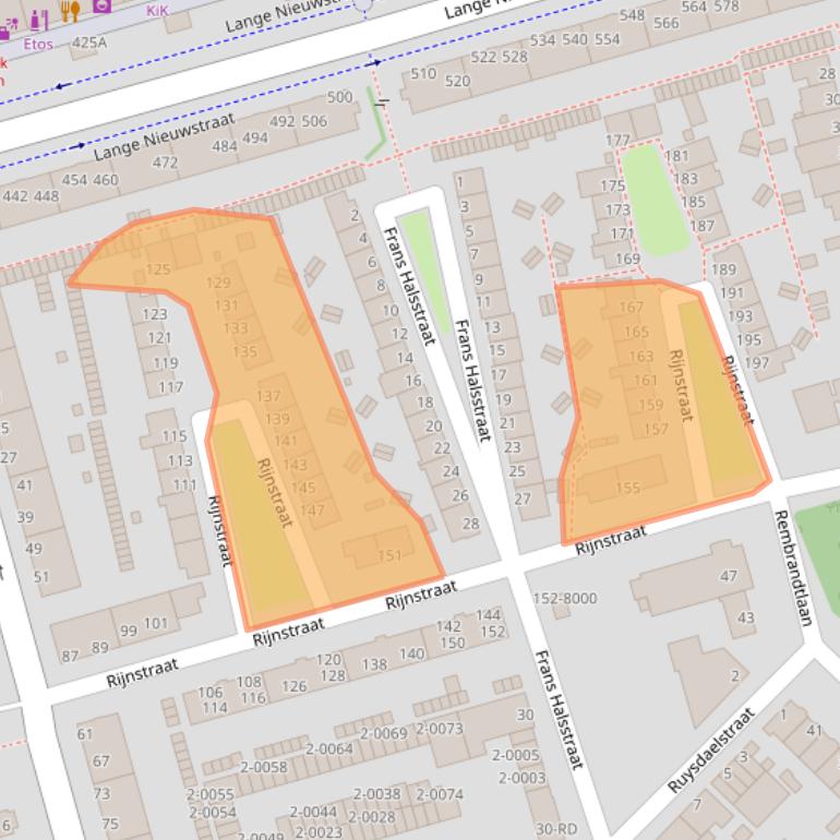 Kaart van postcodegebied 1971VD.