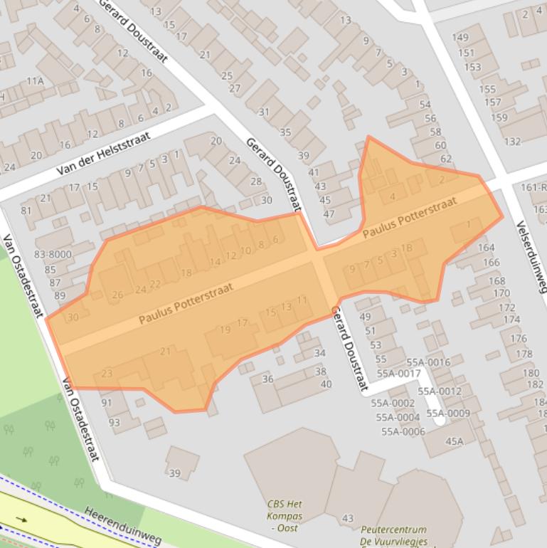 Kaart van postcodegebied 1971XN.