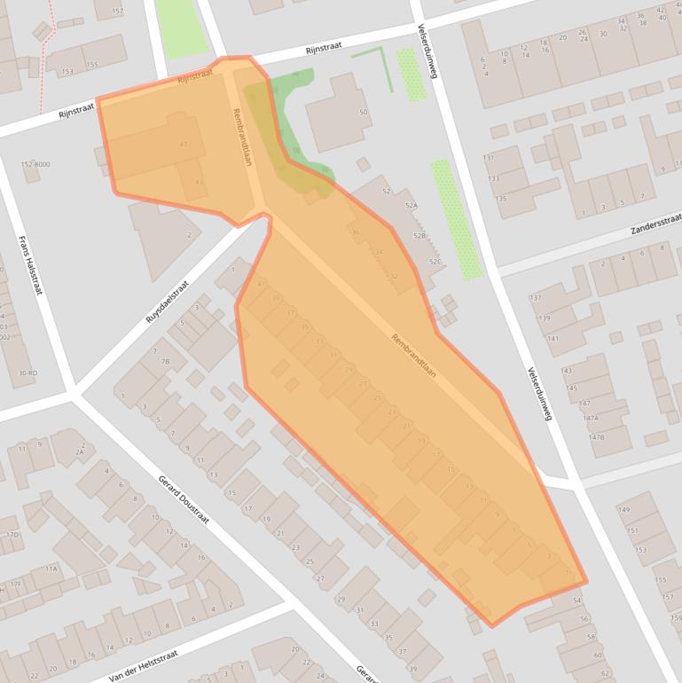 Kaart van postcodegebied 1971XP.