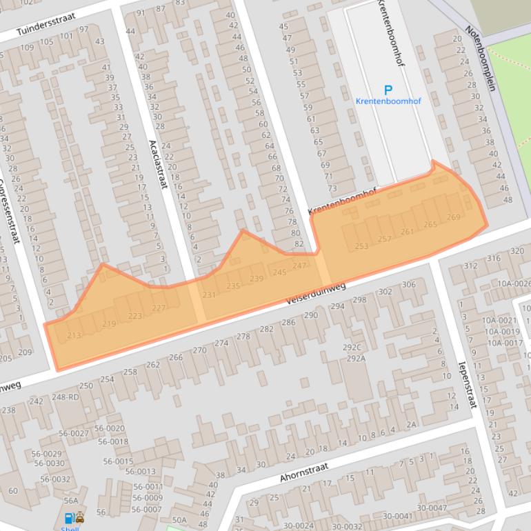 Kaart van postcodegebied 1971ZD.