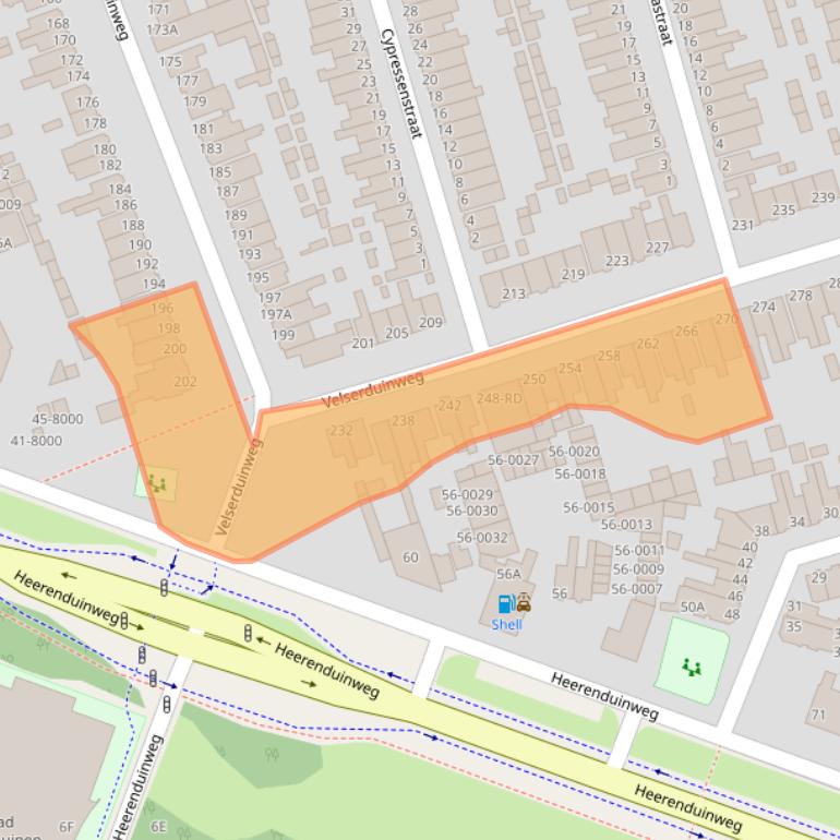 Kaart van postcodegebied 1971ZH.