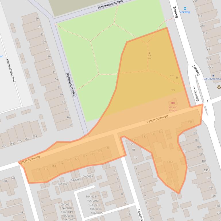 Kaart van postcodegebied 1971ZK.