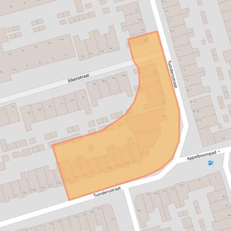 Kaart van postcodegebied 1971ZR.