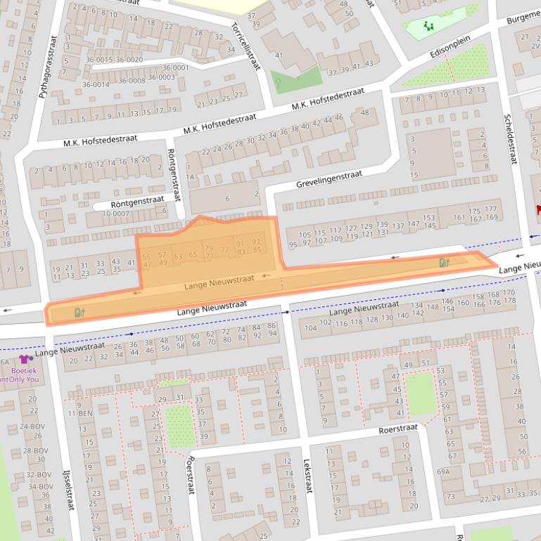 Kaart van postcodegebied 1972GE.