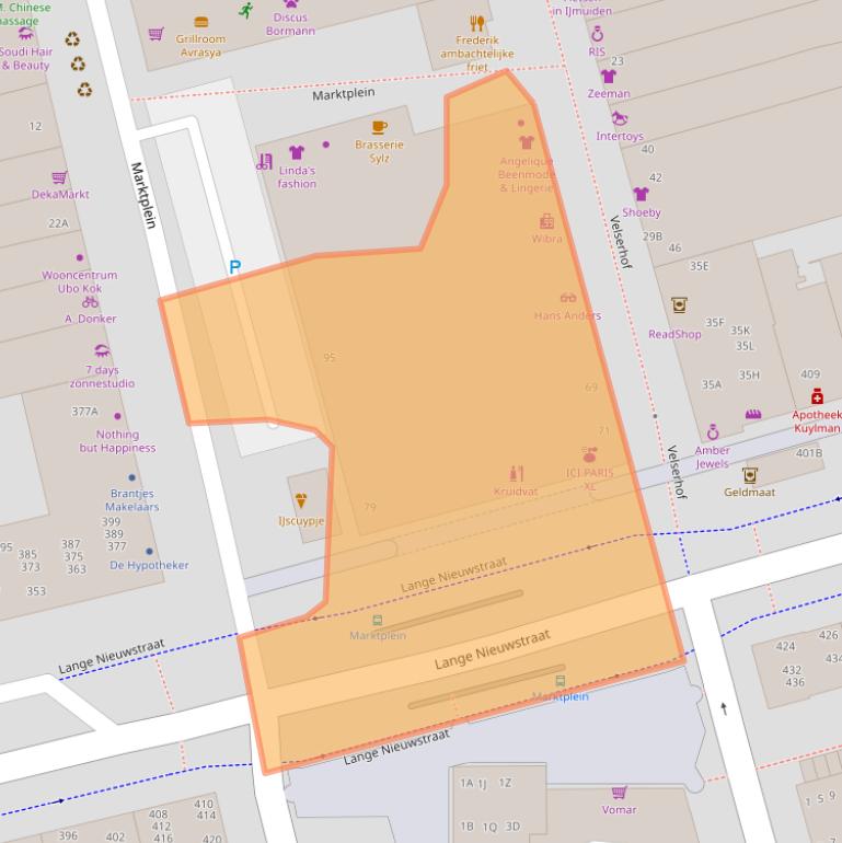 Kaart van postcodegebied 1972JG.