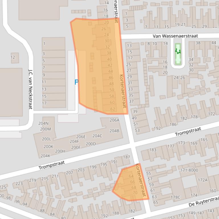 Kaart van postcodegebied 1972LM.
