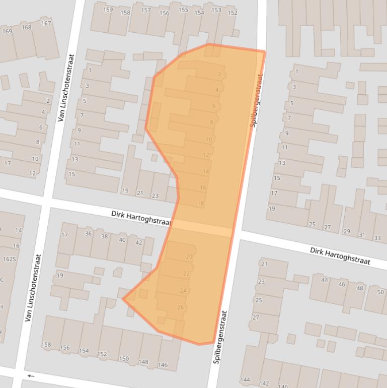 Kaart van postcodegebied 1972MD.