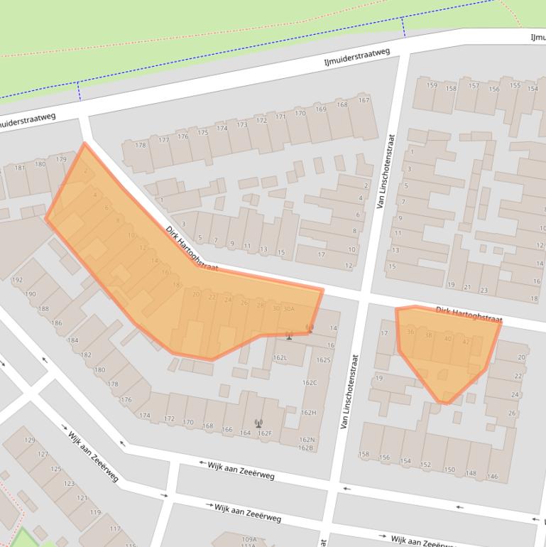 Kaart van postcodegebied 1972MH.