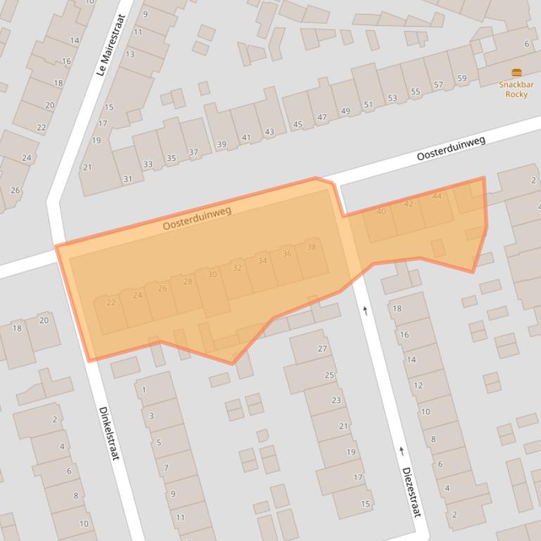 Kaart van postcodegebied 1972NG.