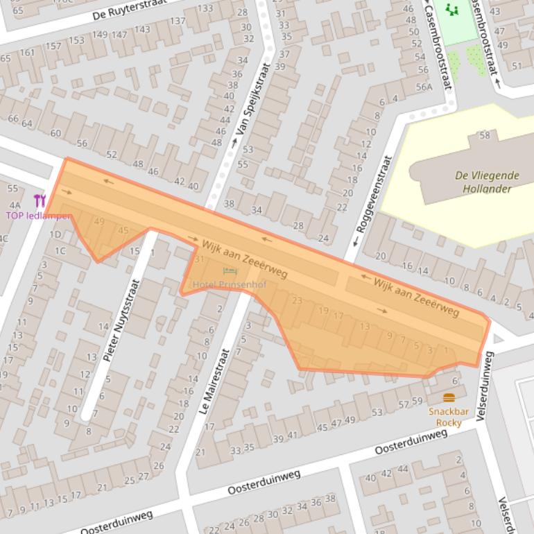 Kaart van postcodegebied 1972NM.