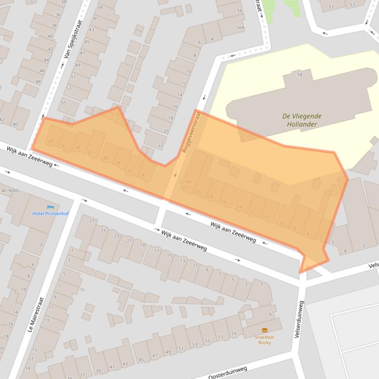 Kaart van postcodegebied 1972NR.