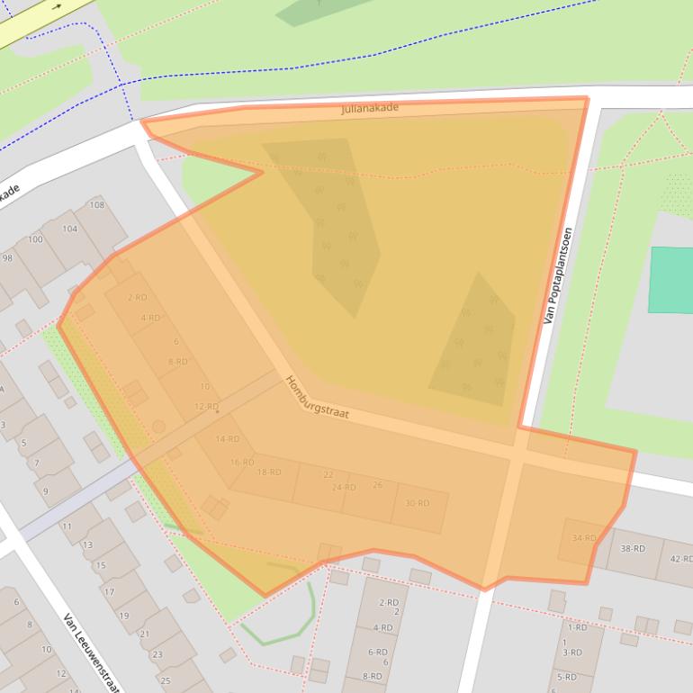 Kaart van postcodegebied 1972PA.