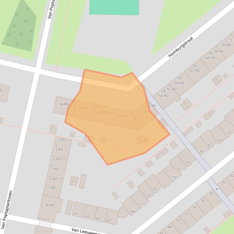 Kaart van postcodegebied 1972PB.