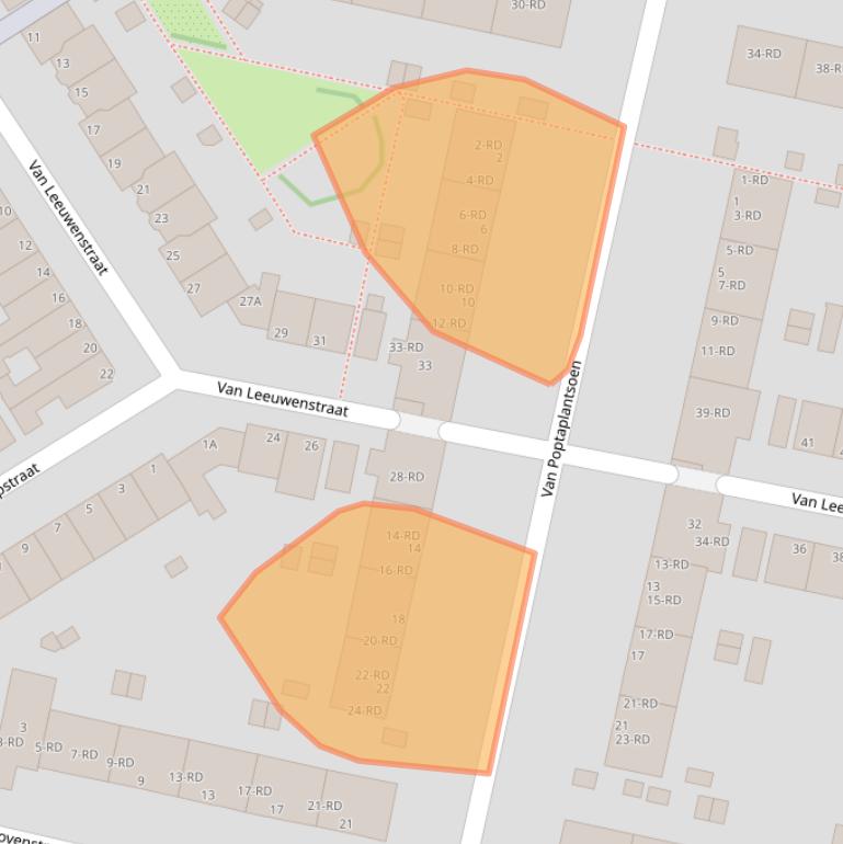 Kaart van postcodegebied 1972PE.