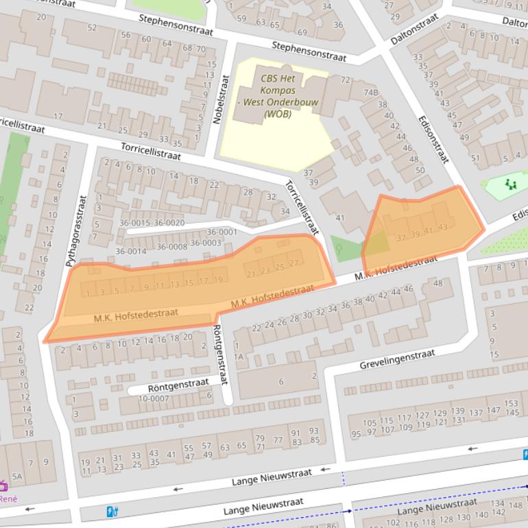 Kaart van postcodegebied 1972RW.