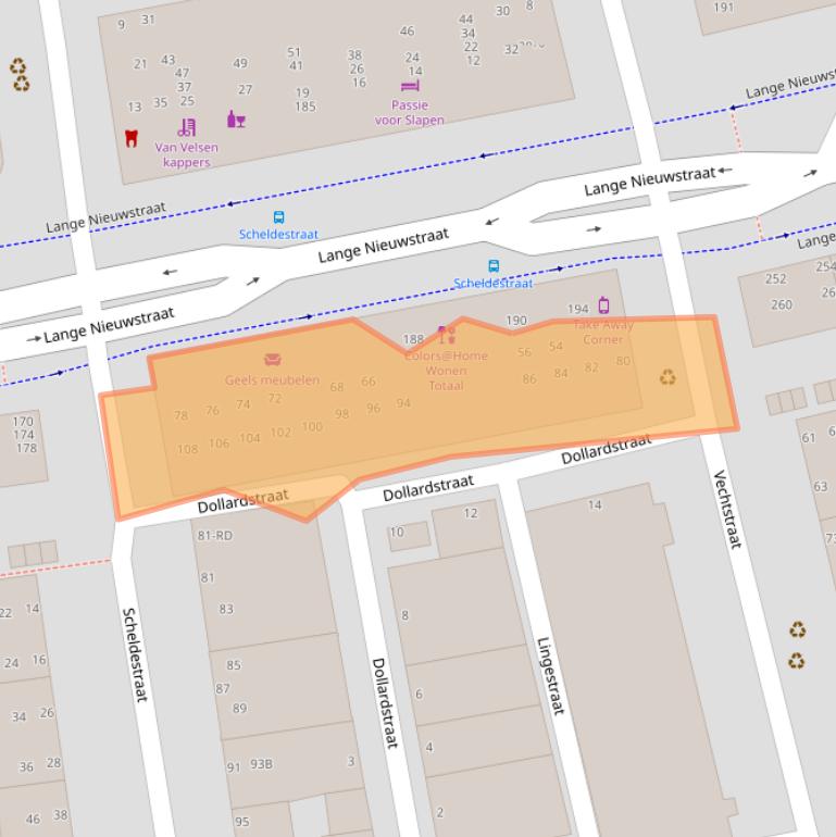 Kaart van postcodegebied 1972TH.