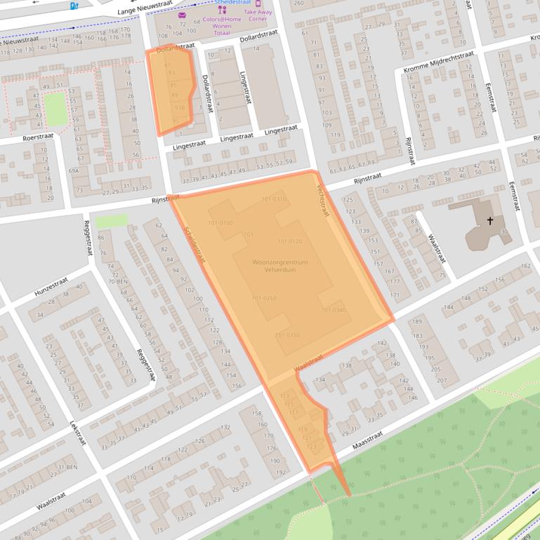 Kaart van postcodegebied 1972TL.