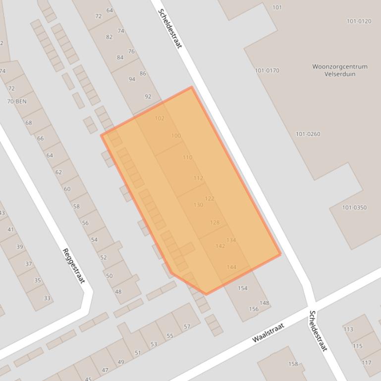 Kaart van postcodegebied 1972TP.