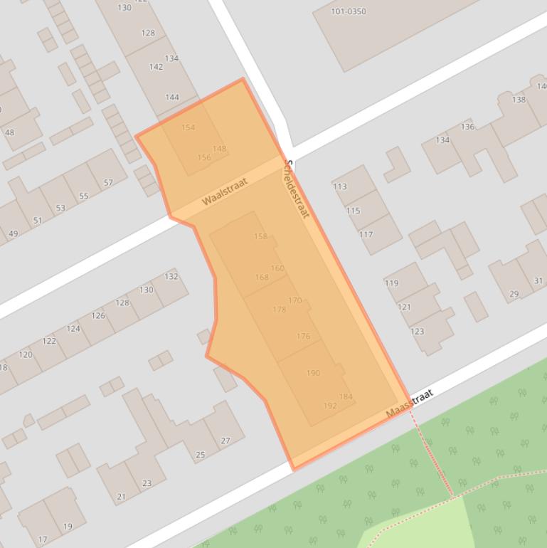 Kaart van postcodegebied 1972TR.