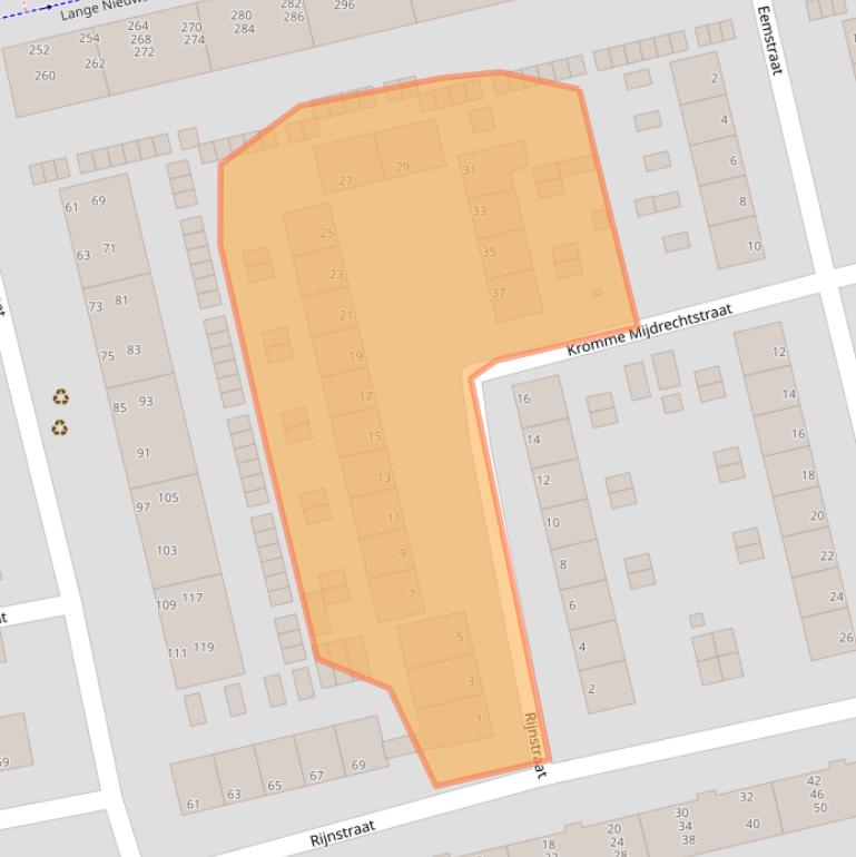 Kaart van postcodegebied 1972VN.