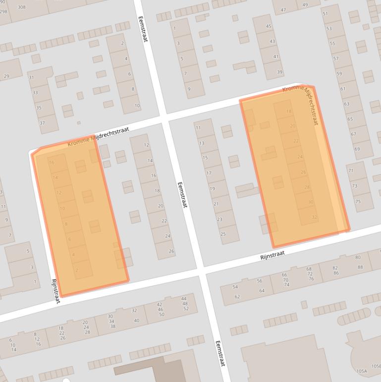 Kaart van postcodegebied 1972VR.