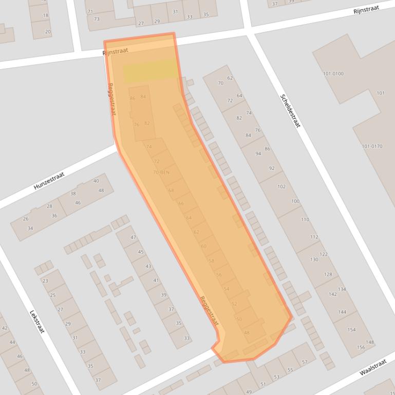 Kaart van postcodegebied 1972WN.