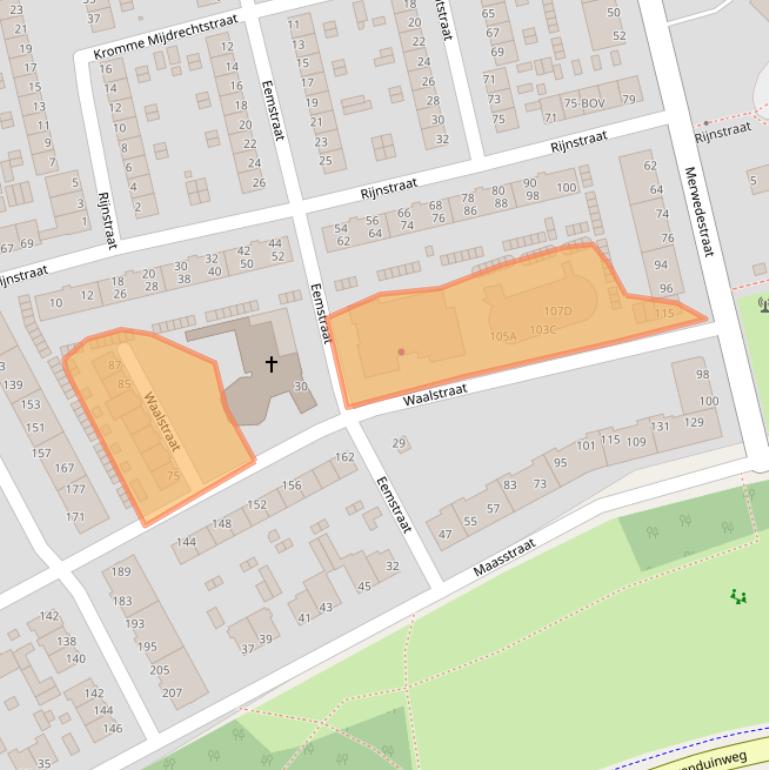 Kaart van postcodegebied 1972WR.