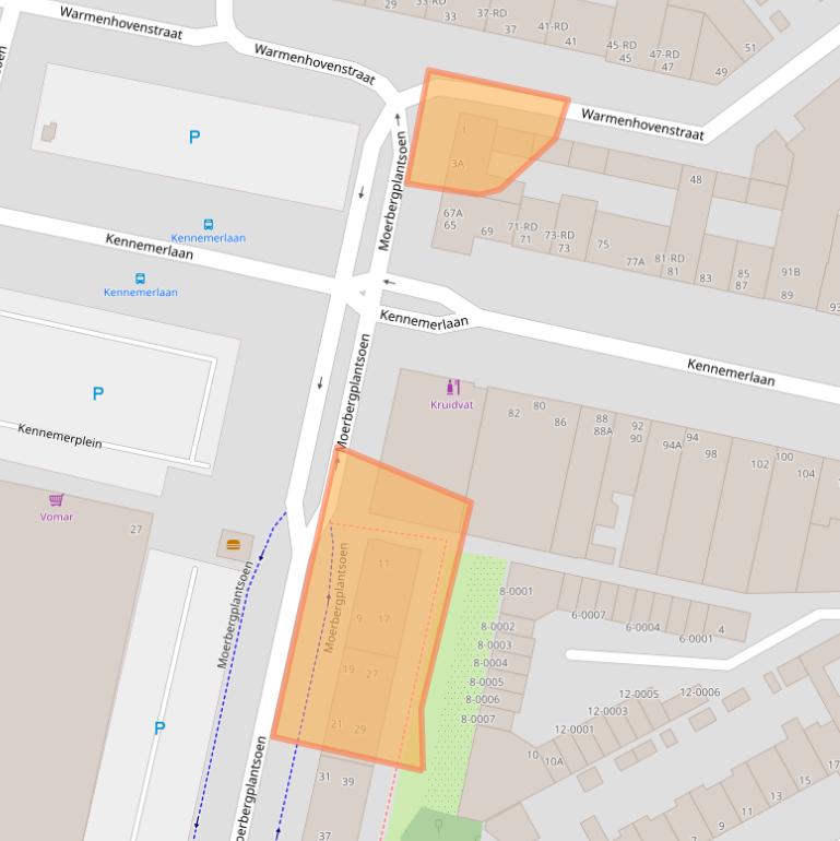 Kaart van postcodegebied 1972XA.