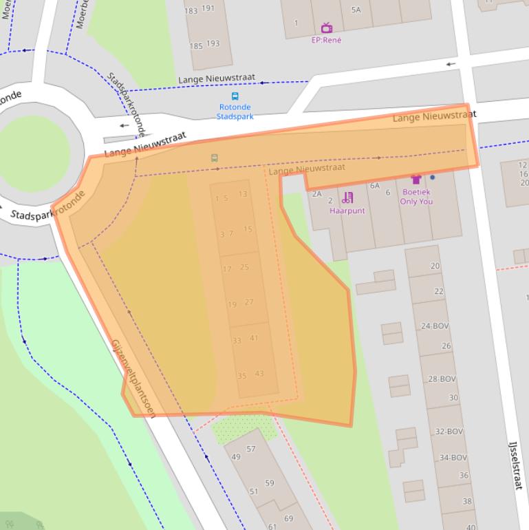 Kaart van postcodegebied 1972XH.