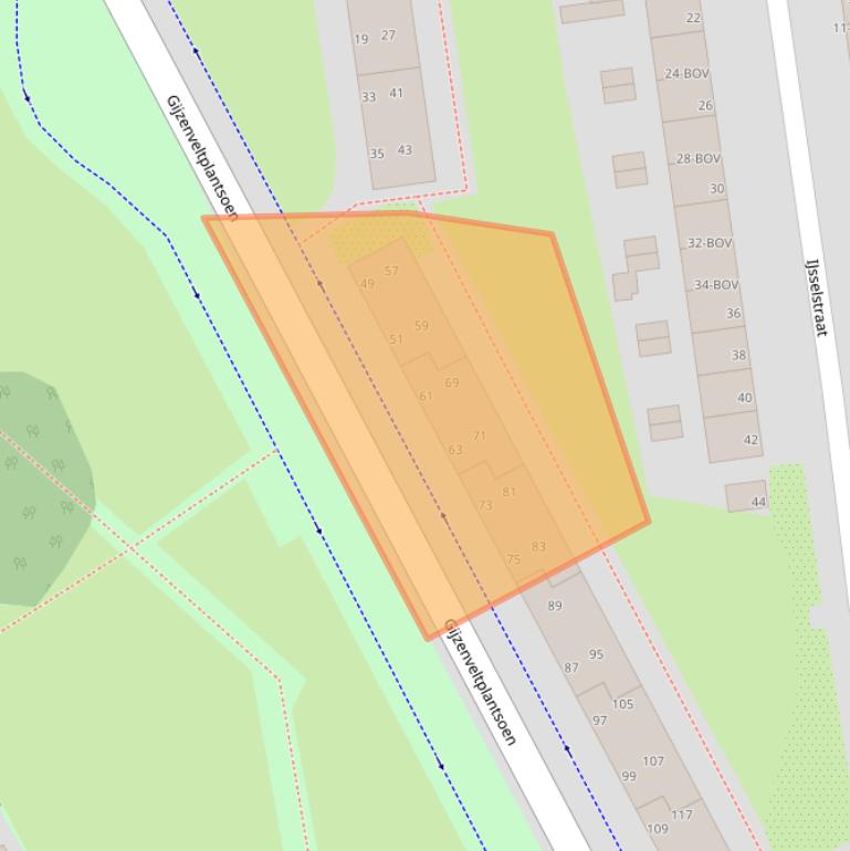 Kaart van postcodegebied 1972XJ.
