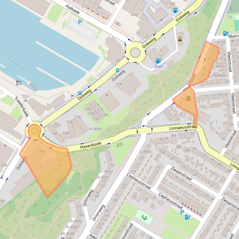 Kaart van postcodegebied 1973AK.