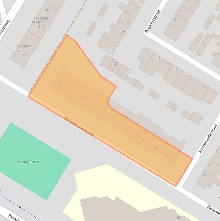 Kaart van postcodegebied 1973BR.