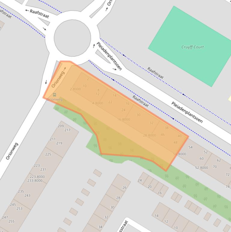 Kaart van postcodegebied 1973BV.