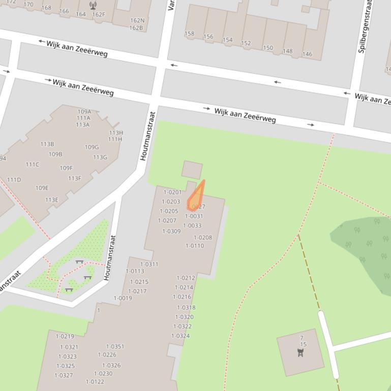 Kaart van postcodegebied 1973EE.