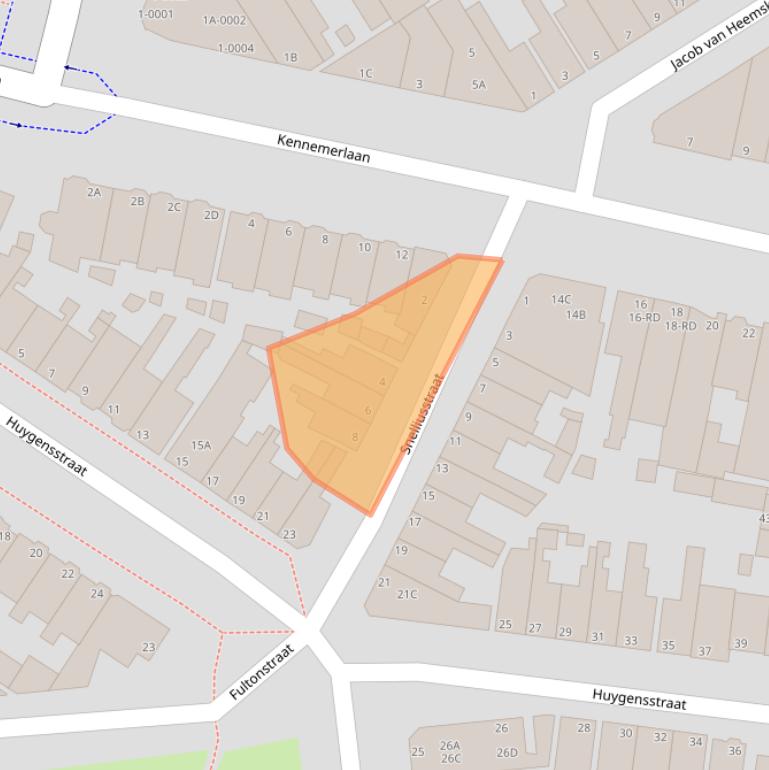 Kaart van postcodegebied 1973PC.