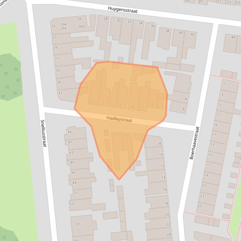 Kaart van postcodegebied 1973PG.