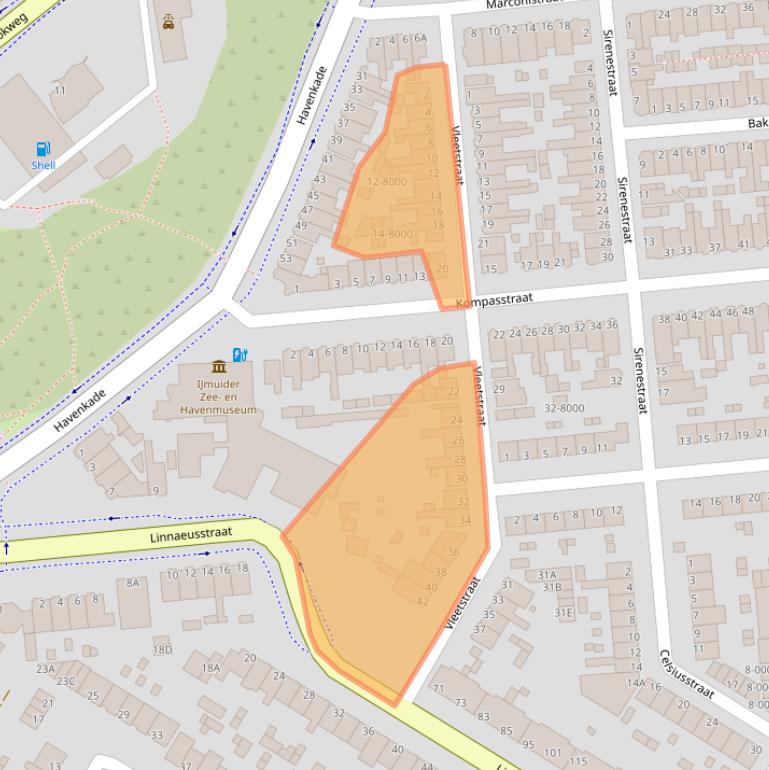 Kaart van postcodegebied 1973PN.