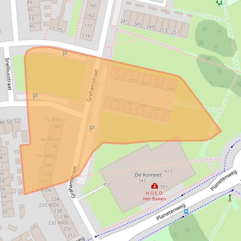 Kaart van postcodegebied 1973RG.