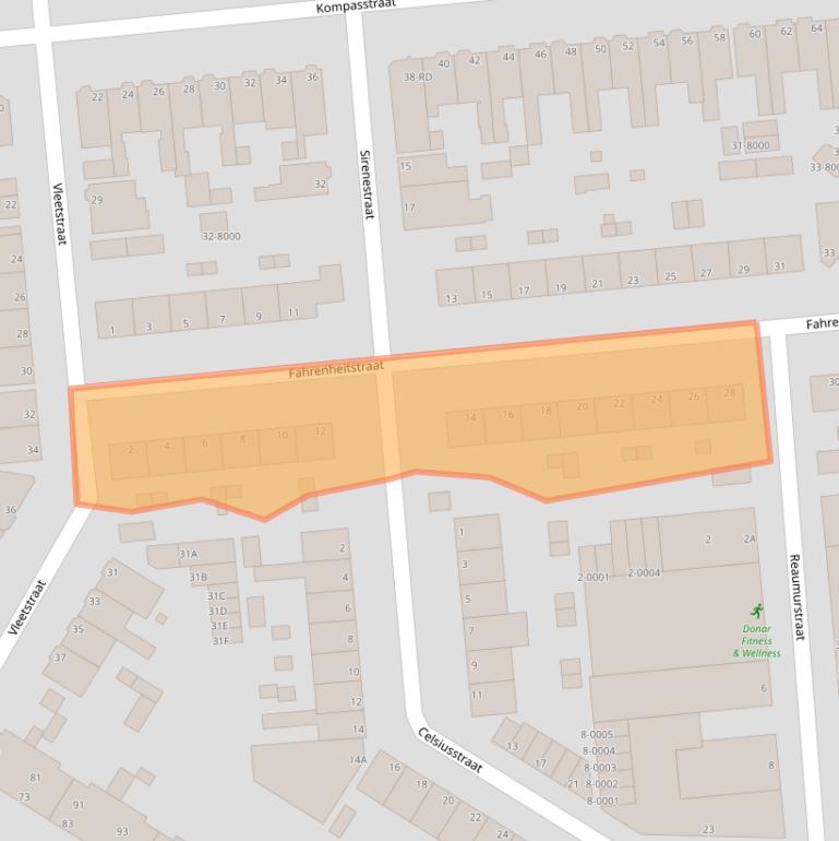 Kaart van postcodegebied 1973RK.