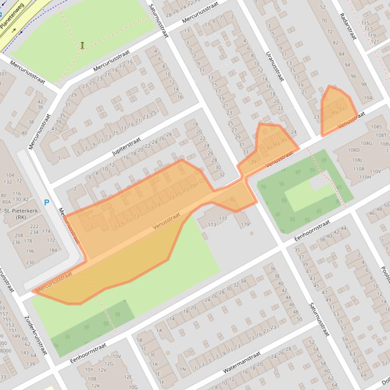 Kaart van postcodegebied 1973XK.