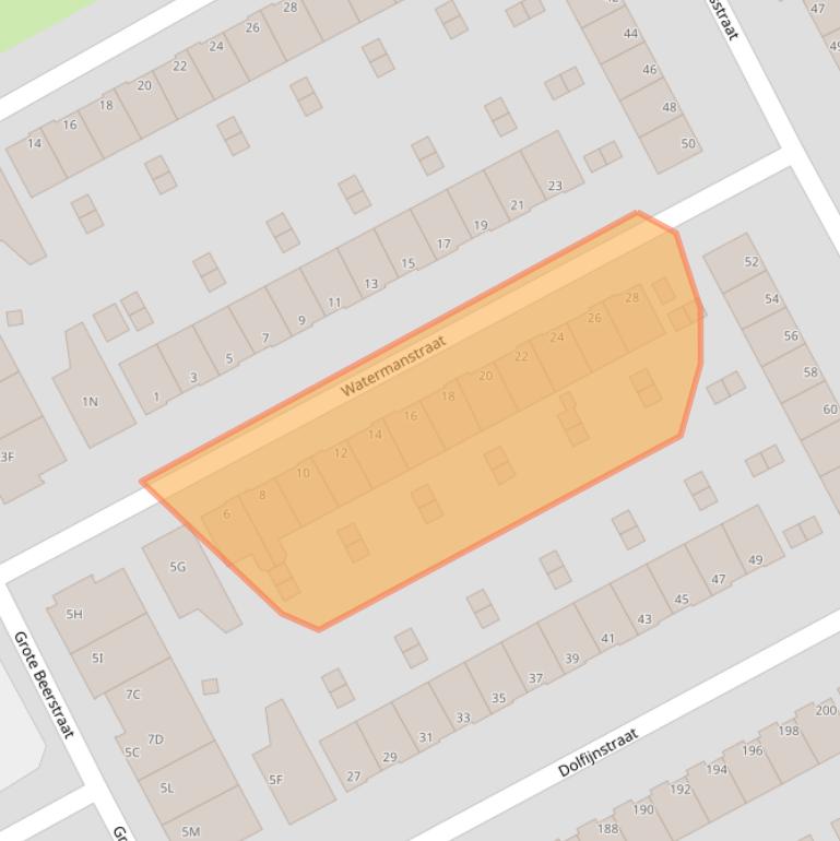 Kaart van postcodegebied 1973XZ.